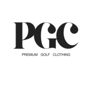 Premium Golf Clothing Logo featuring clean, modern typography with the initials PGC.