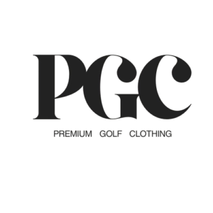 Premium Golf Clothing Logo featuring clean, modern typography with the initials PGC.